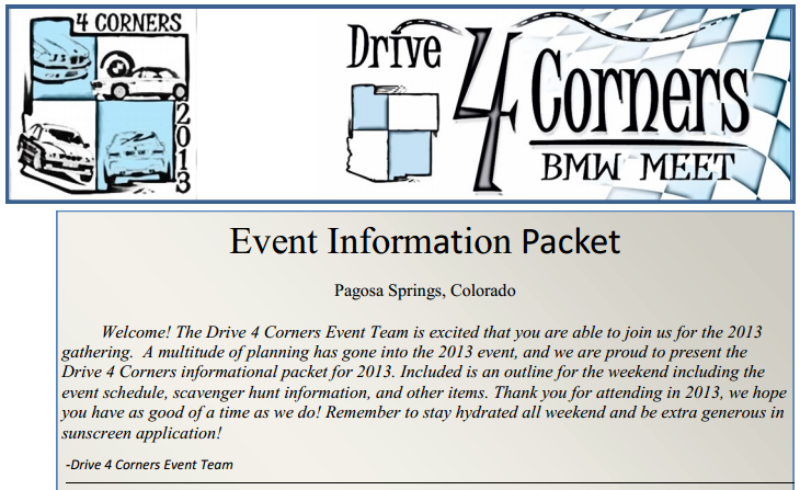 2013 Informational Packet